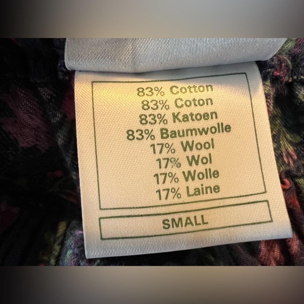 Laura Ashley Vintage Pants Women’s S Wool Blend Floral High Rise Granny Cottage - Picture 6 of 16